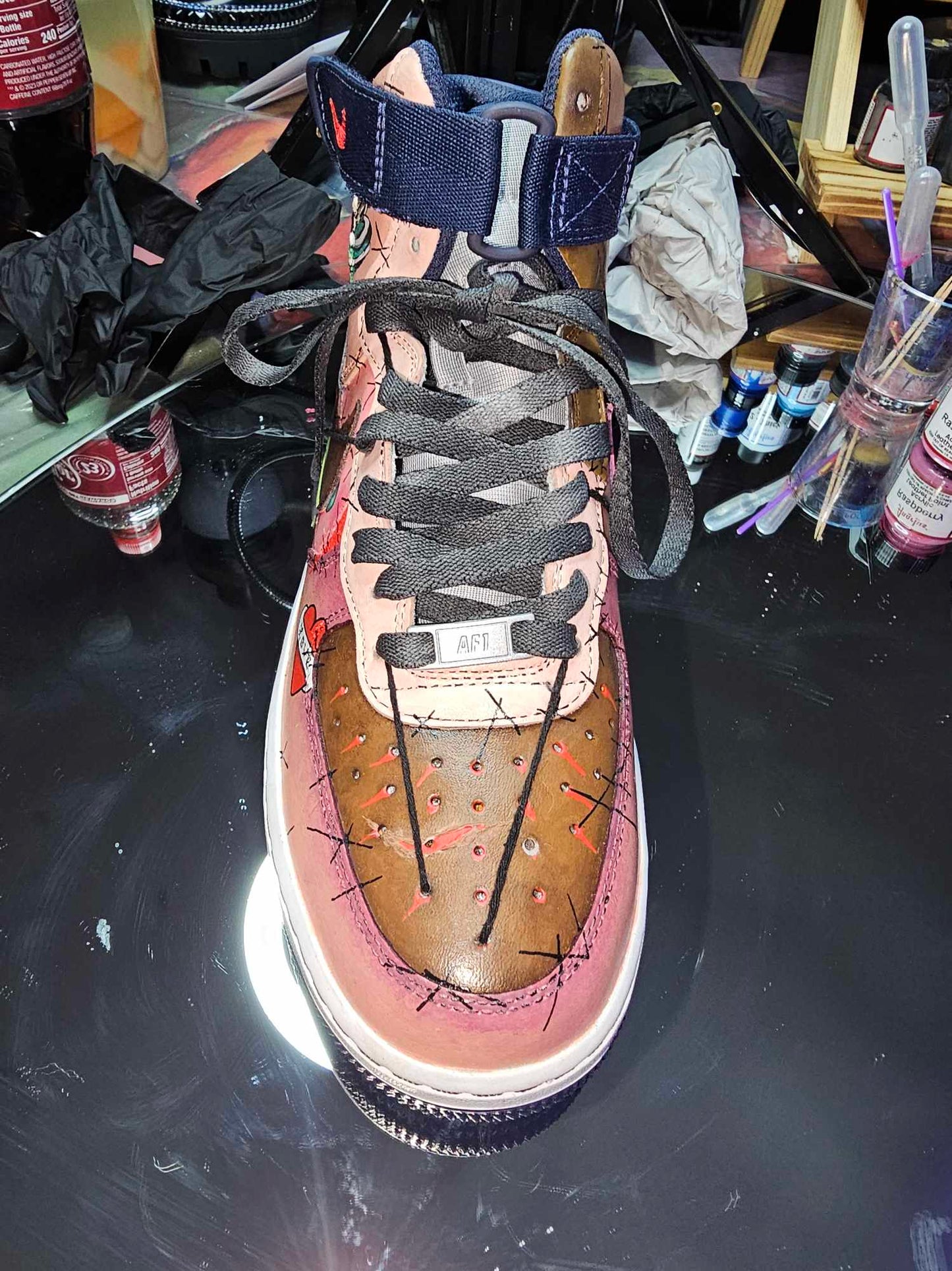 "Skin Walkers" Custom Anti Racism Nikes OOAK (Shoes)
