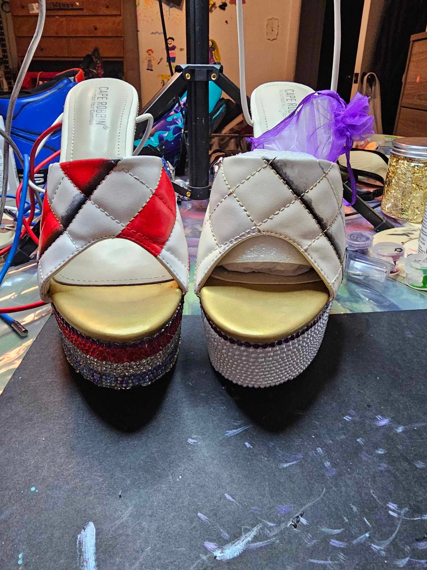 Custom Patriot Wedding Shoes OOAK