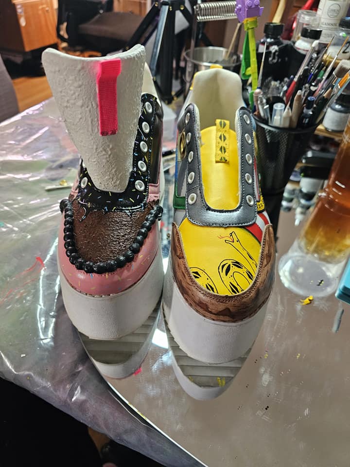 "American Cake: Imma have my cake and eat it, too." Custom Shoes OOAK
