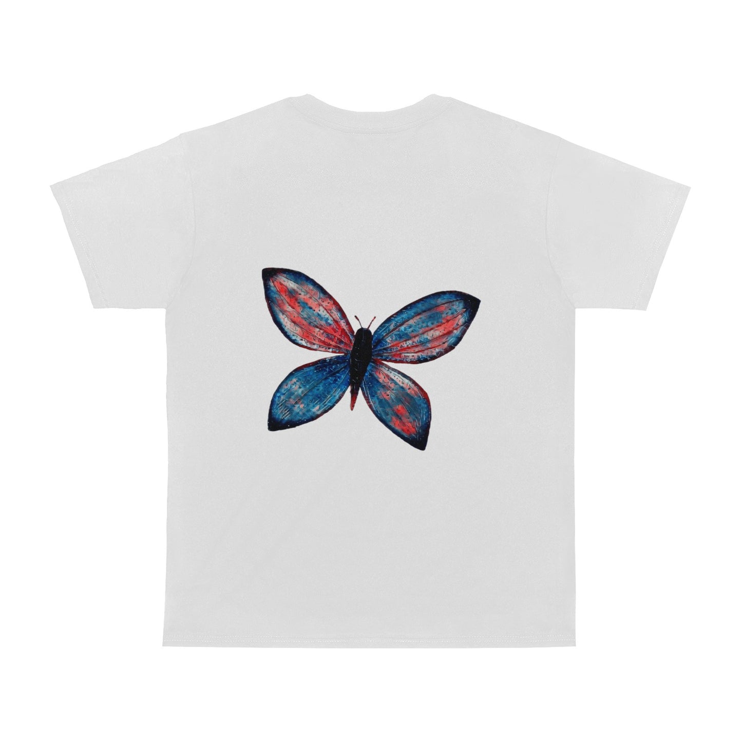 4th of July Blue Butterfly T shirt WHITE Classic Men's T-shirt (USA Size)