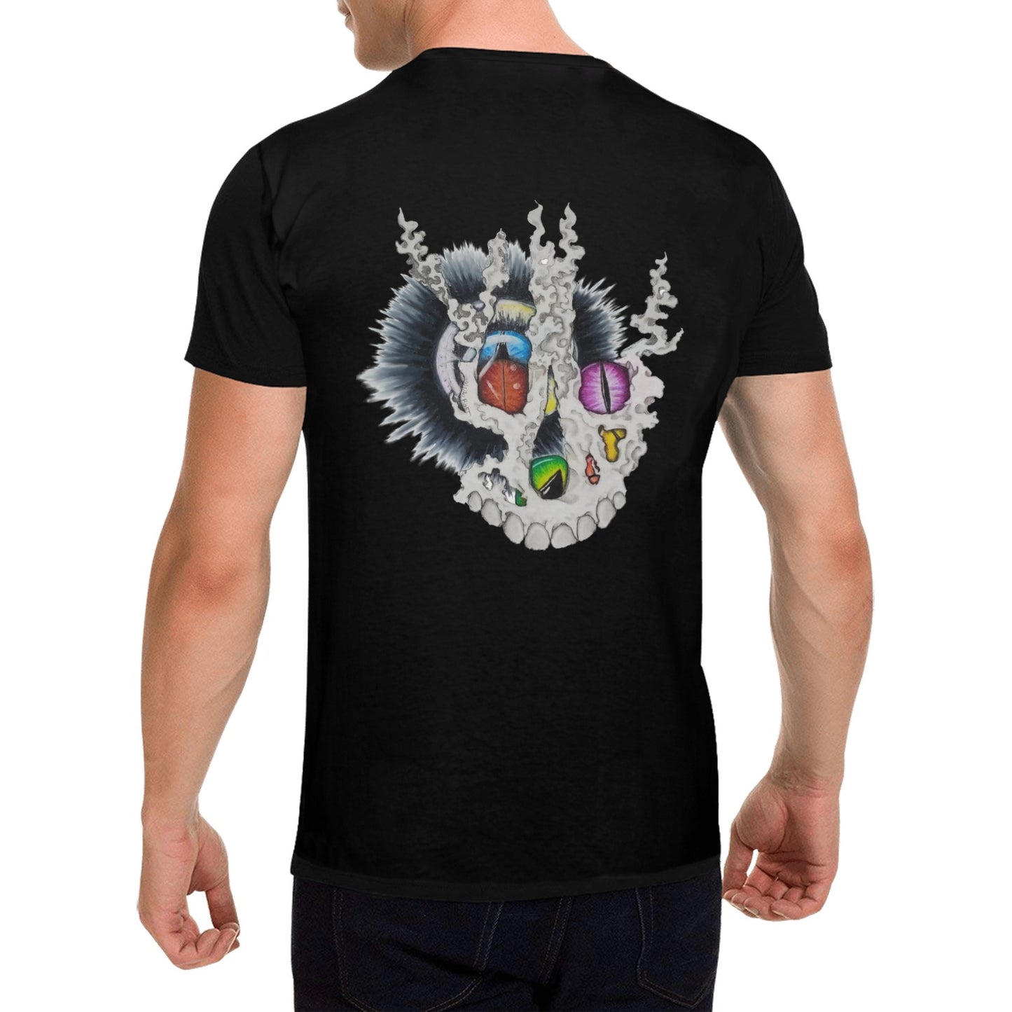 Bubble Eye Skull Original Design T shirt Classic Men's T-shirt (USA Size)