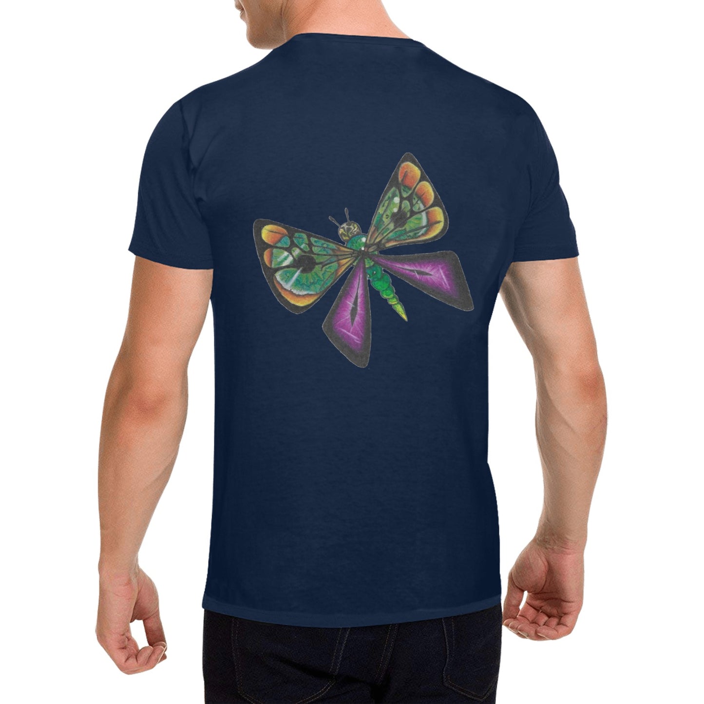 Eyeball Butterfly Original Design T shirt Classic Men's T-shirt (USA Size)