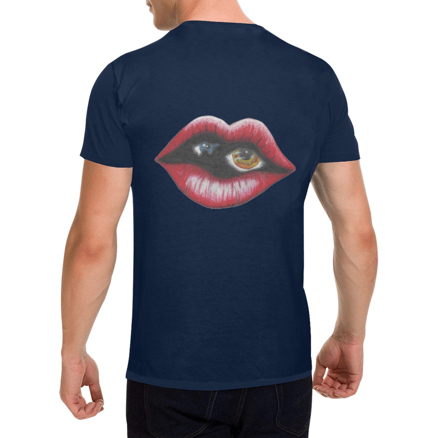 Lips Original Design T shirt Classic Men's T-shirt (USA Size)