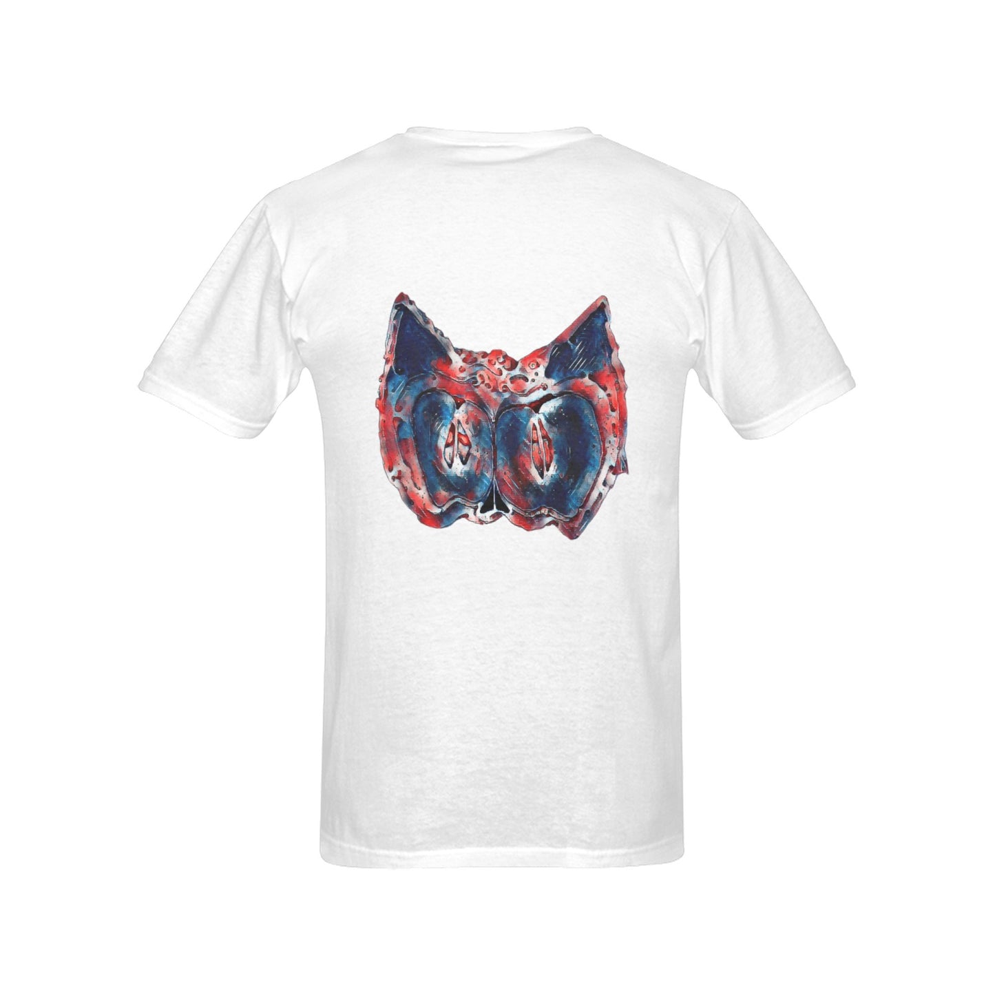 4th of July Apple Cat T shirt WHITE Classic Men's T-shirt (USA Size)