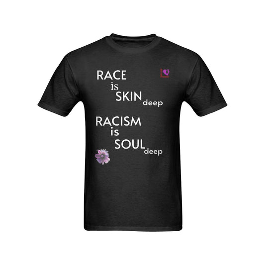 Race is Skin Deep BLACK  Men's T-shirt(USA Size)