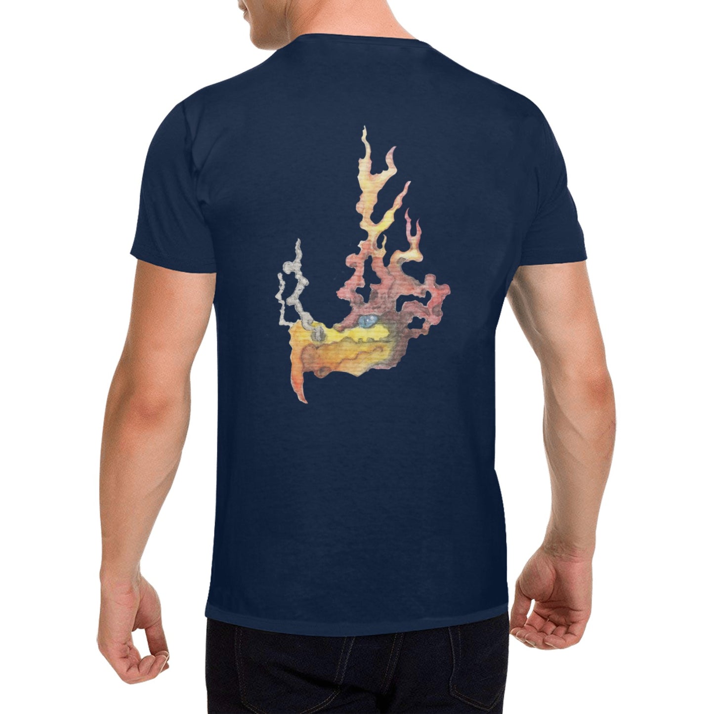 Fire Water Chicken Original Design T shirt Classic Men's T-shirt (USA Size)