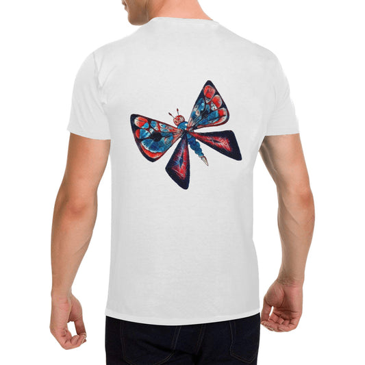 4th of July Eyeball Butterfly T shirt Blue Classic Men's T-shirt (USA Size)