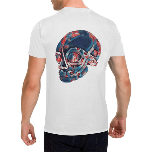 4th of July Cyborg Beauty T shirt WHITE Classic Men's T-shirt (USA Size)