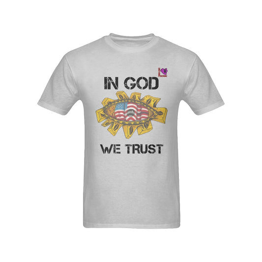 In GOD we Trust-Gray Men's T-shirt(USA Size)