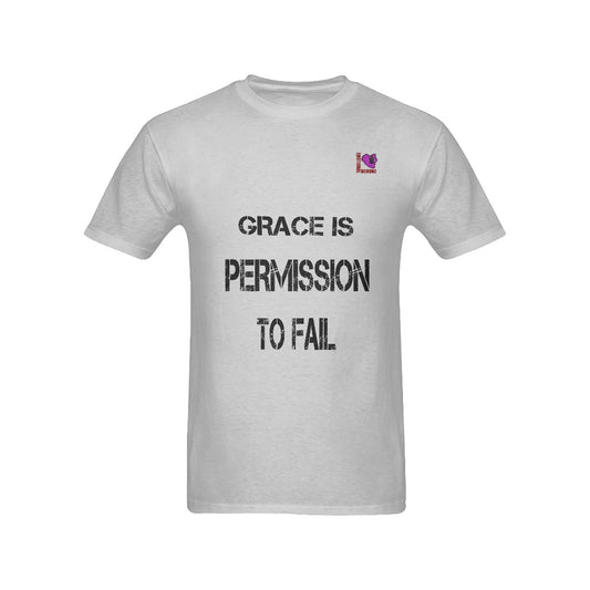 Grace is permission to fail- Gray Men's T-shirt(USA Size)