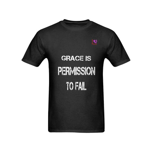 Grace is permission to fail- Black  Men's T-shirt(USA Size