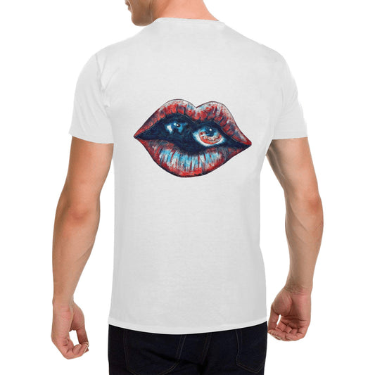 4th of July Lips T shirt WHITE Classic Men's T-shirt (USA Size)