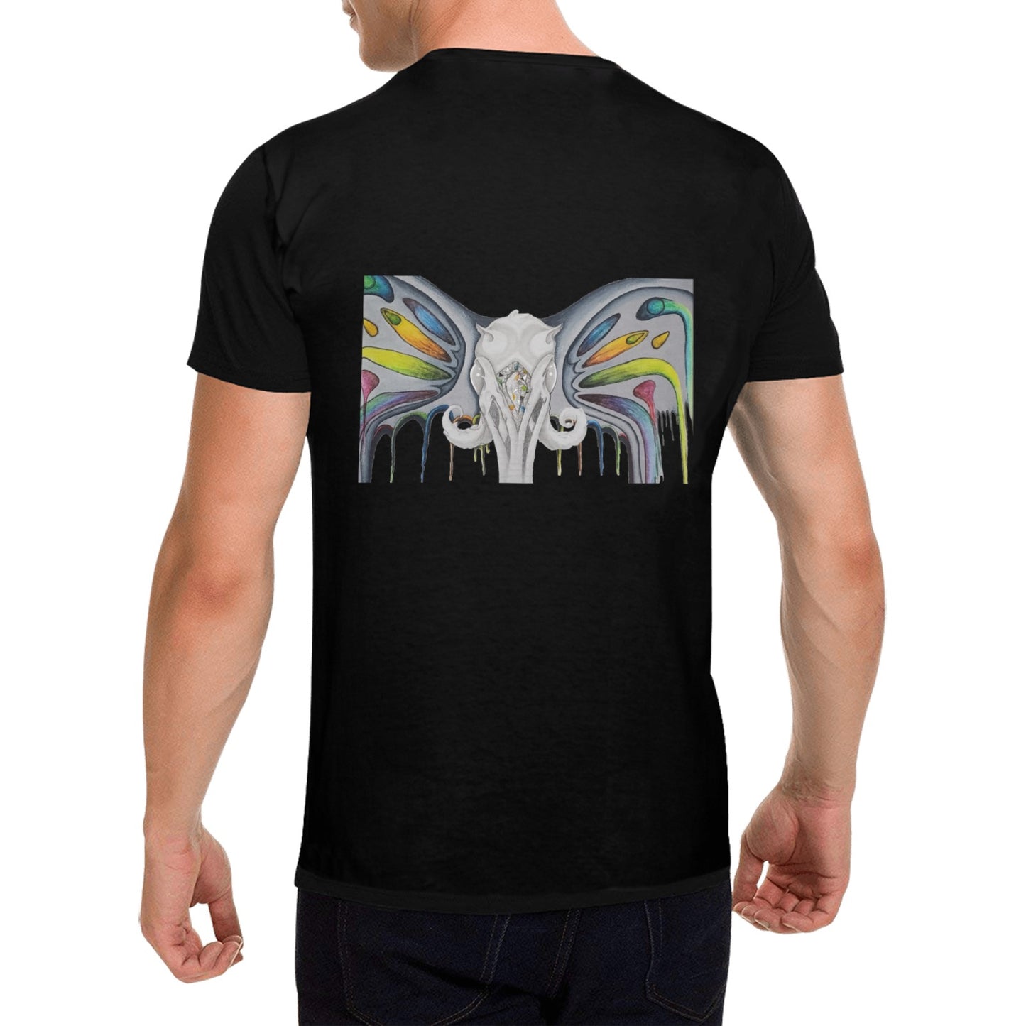 Butterfly Elephant Original Design T shirt Classic Men's T-shirt (USA Size)