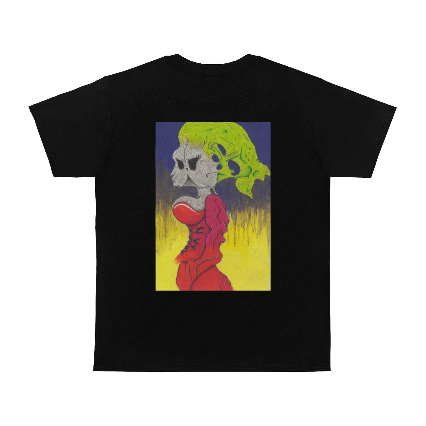 Green Haired Cat Original Design T shirt Classic Men's T-shirt (USA Size)