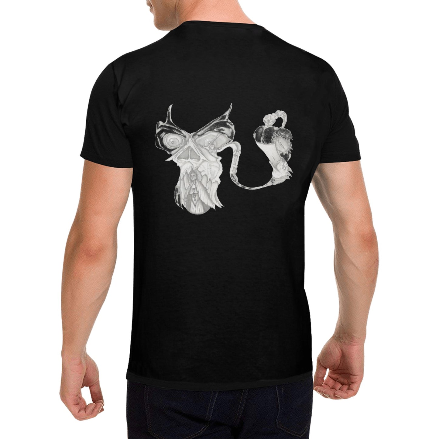 Pitbull Genie Original Design T shirt Classic Men's T-shirt (USA Size)
