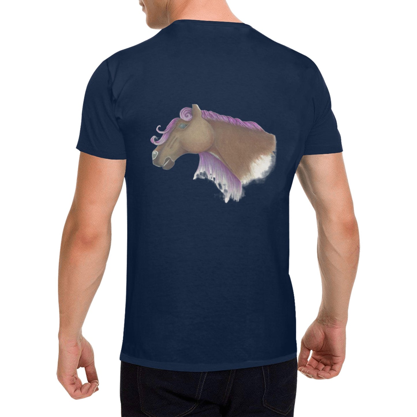 Basic Mare: Diamonds Horse Original Design T shirt Classic Men's T-shirt (USA Size)