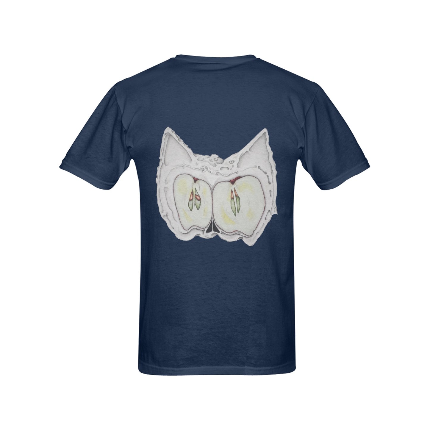 Apple Cat Original Design T shirt Classic Men's T-shirt (USA Size)