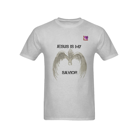 Jesus is my Savior-Gray Men's T-shirt(USA Size)