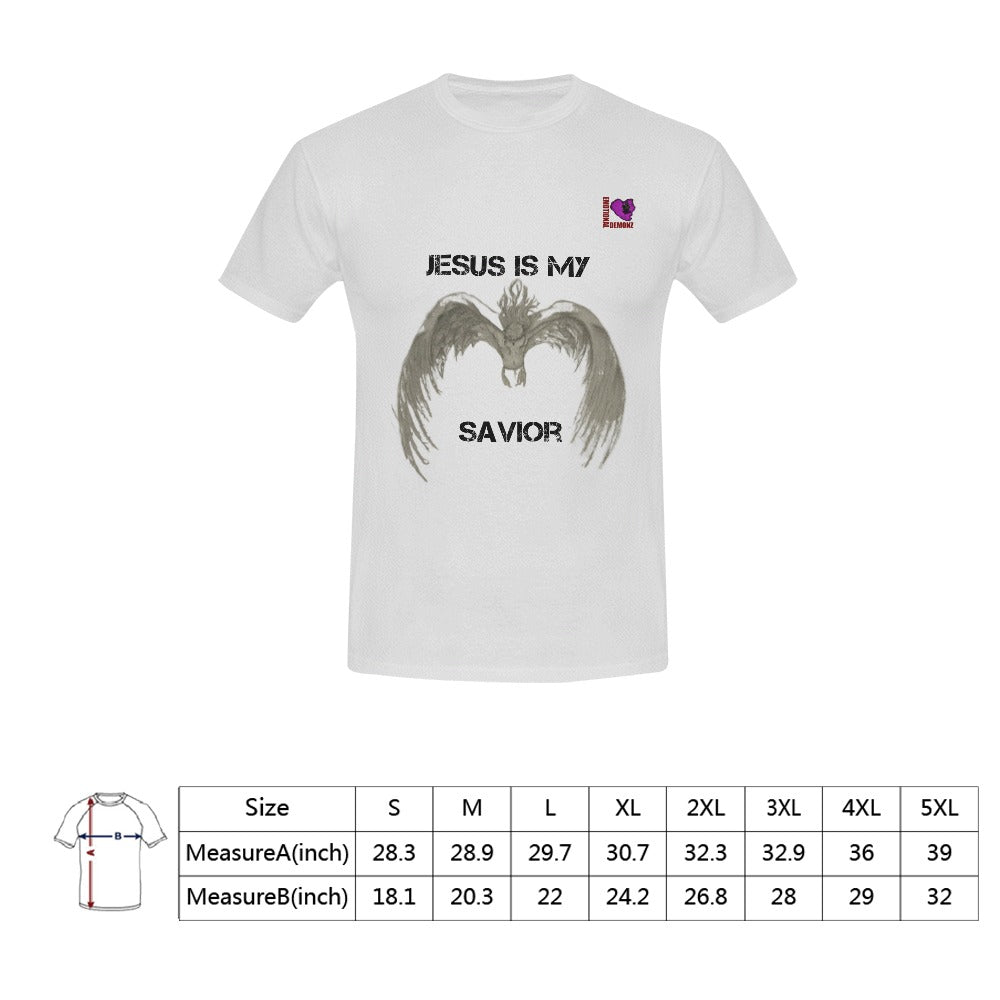 Jesus is my Savior-White Men's T-shirt(USA Size)