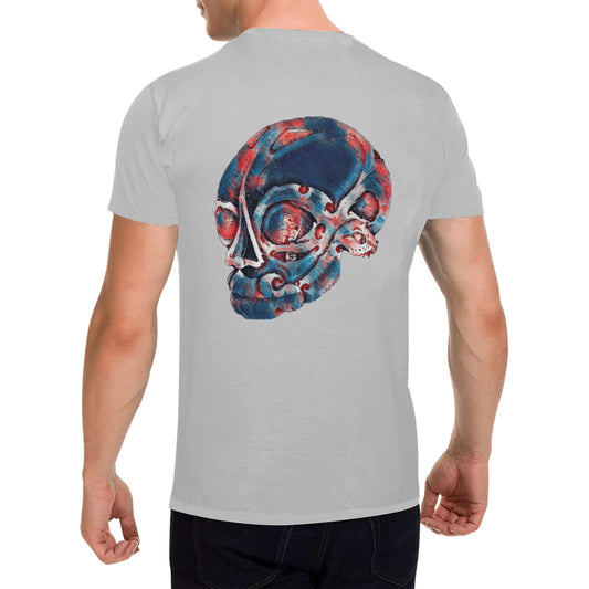 4th of July Cyborg Beauty T shirt GRAY Classic Men's T-shirt (USA Size)