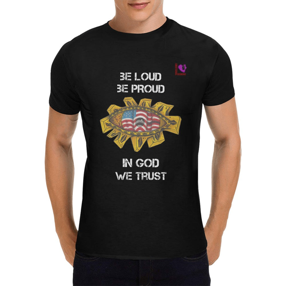 BE Loud Be Proud-Black Men's T-shirt(USA Size)