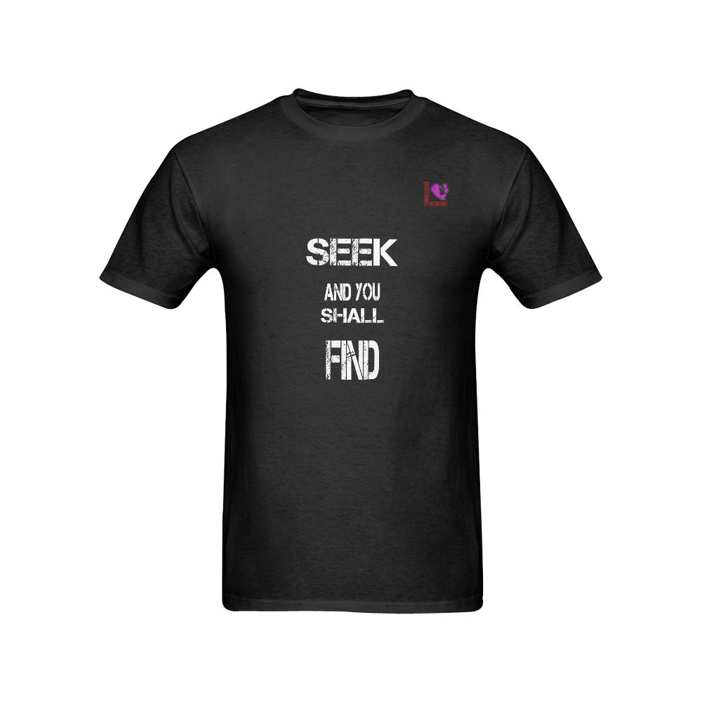 Seek and you shall find-Black Men's T-shirt(USA Size)
