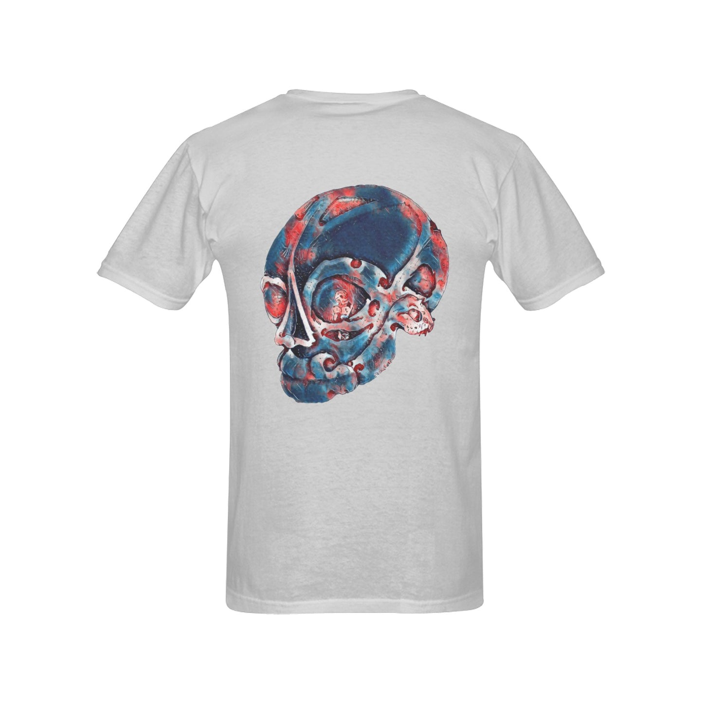 4th of July Cyborg Beauty T shirt GRAY Classic Men's T-shirt (USA Size)