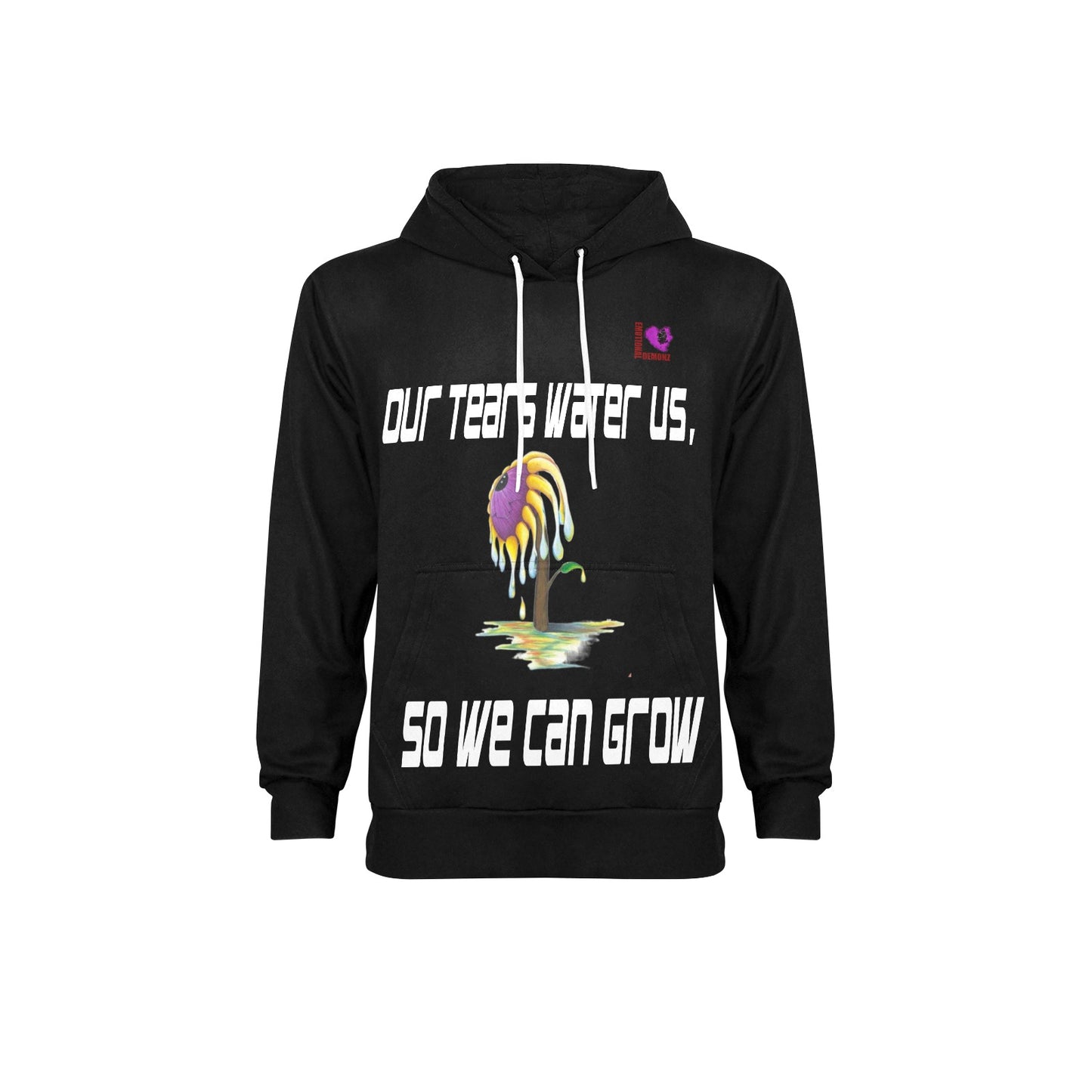 Our Tears Water Us, So We Can Grow Hoodie-Black