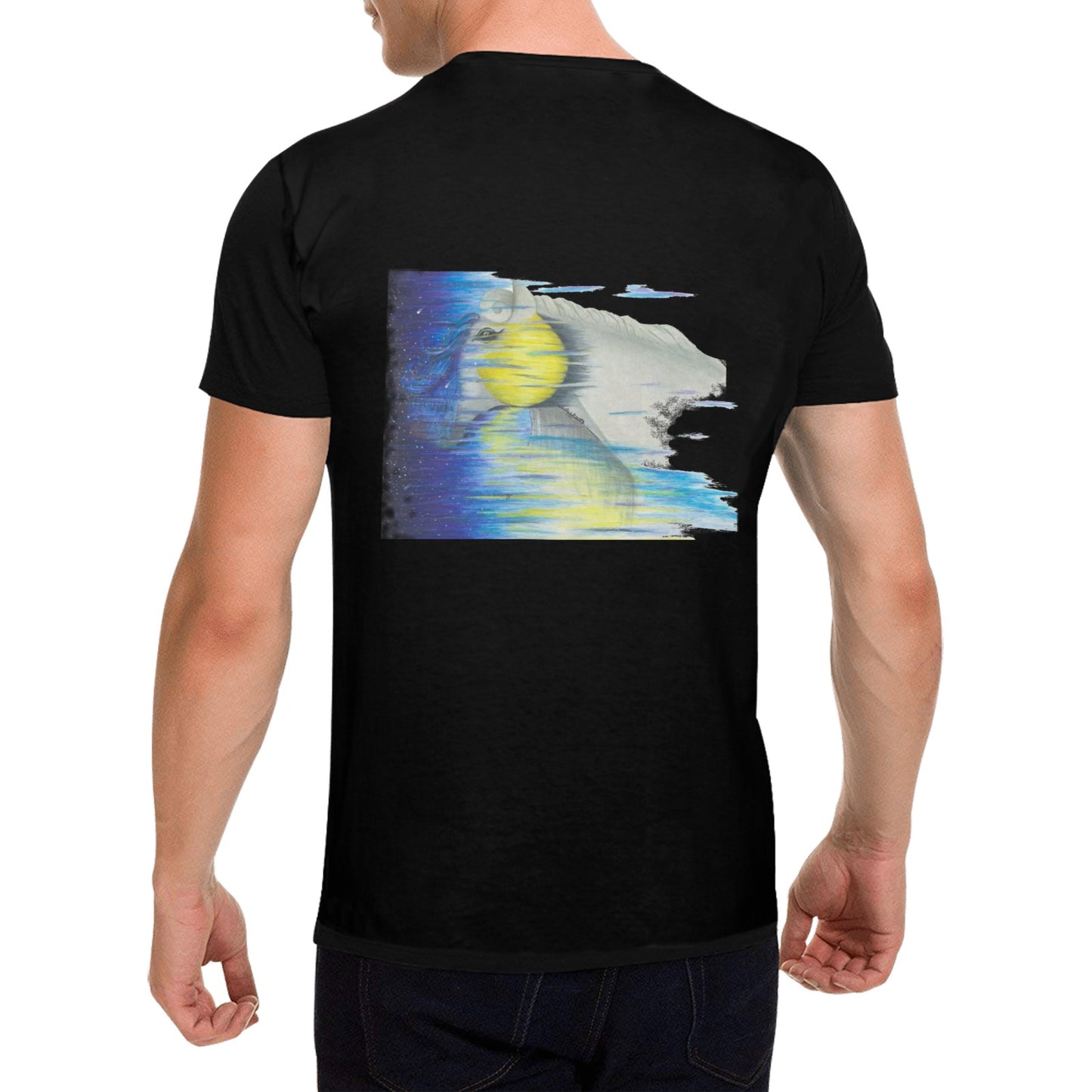 Comet Diamonds Horse Original Design T shirt Classic Men's T-shirt (USA Size)