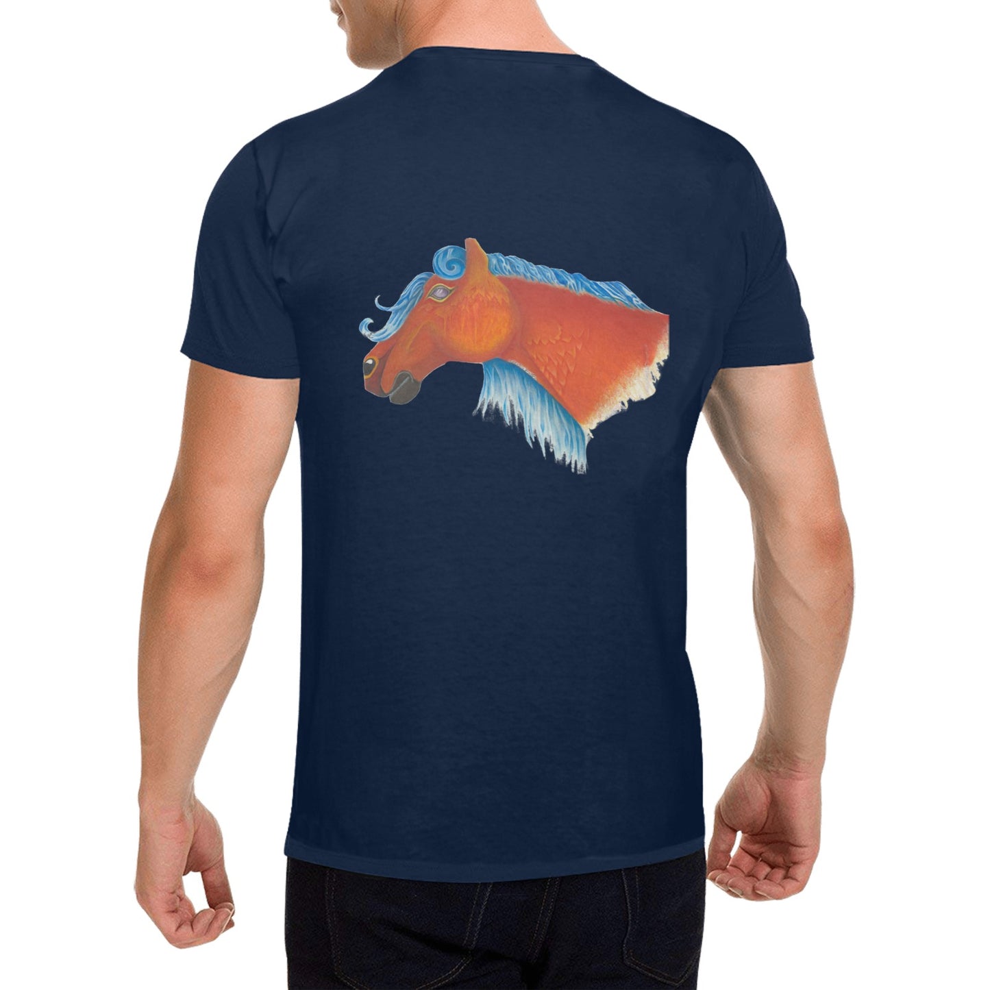 Donkey: Diamonds Horse Original Design T shirt Classic Men's T-shirt (USA Size)