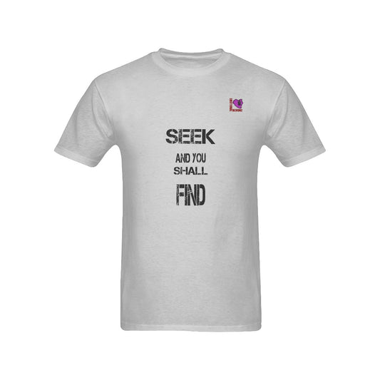 Seek and you shall find- Gray Men's T-shirt(USA Size)