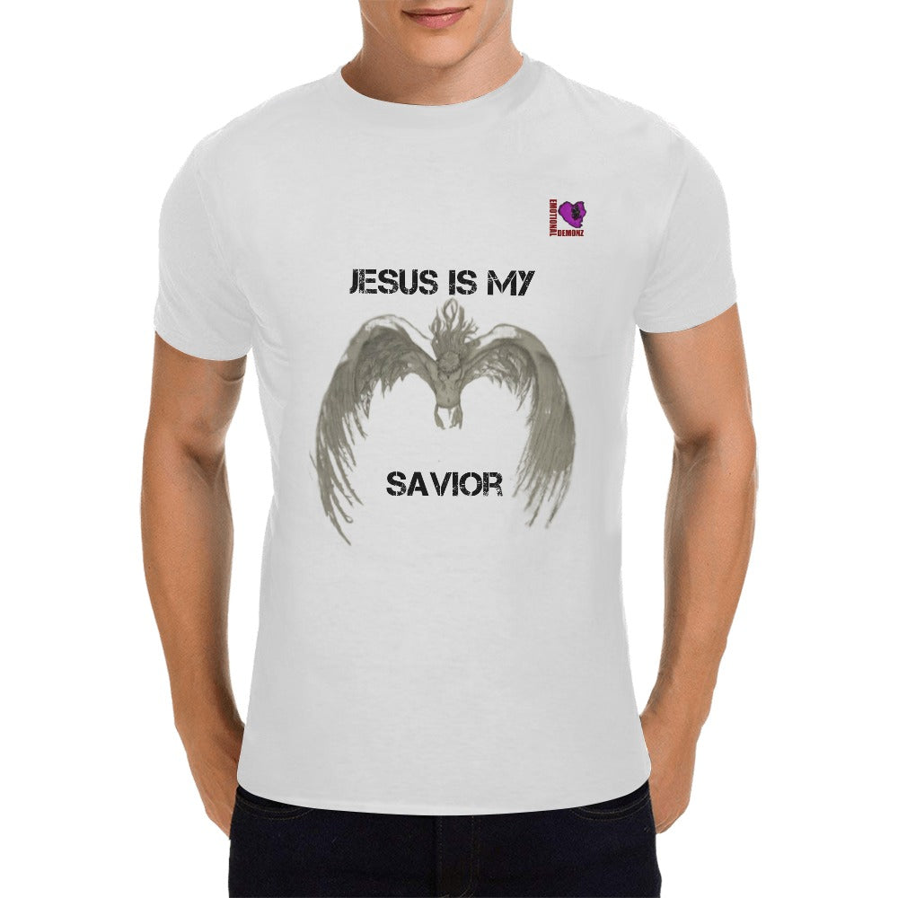 Jesus is my Savior-White Men's T-shirt(USA Size)