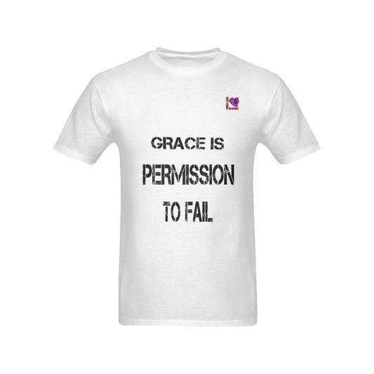 Grace is permission to fail- White Men's T-shirt(USA Size)