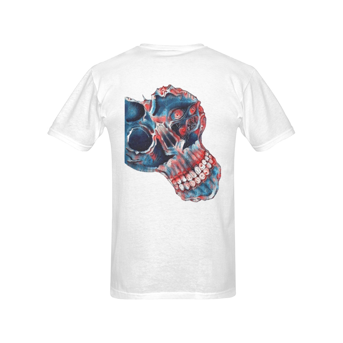 4th of July Multi Eyed Skull T shirt WHITE Classic Men's T-shirt (USA Size)