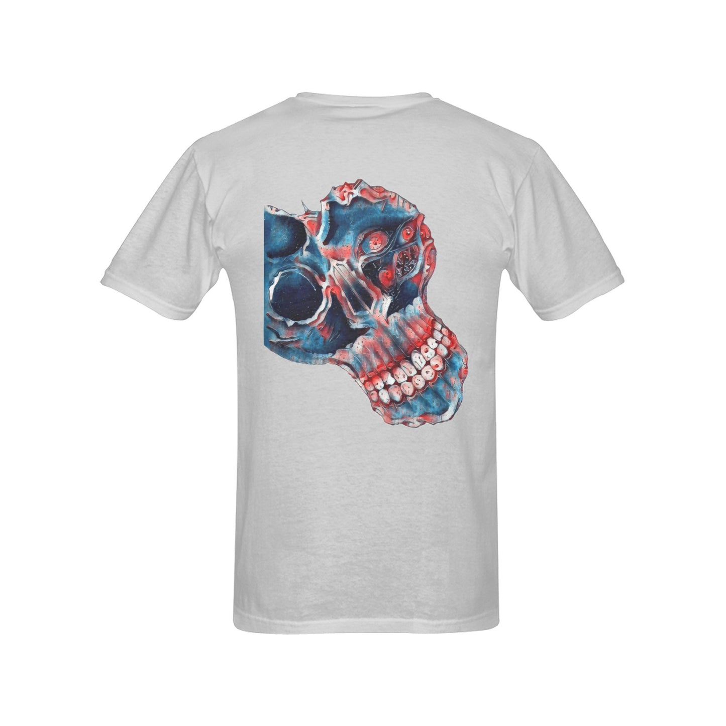 4th of July Multi Eye Skull T shirt GRAY Classic Men's T-shirt (USA Size)
