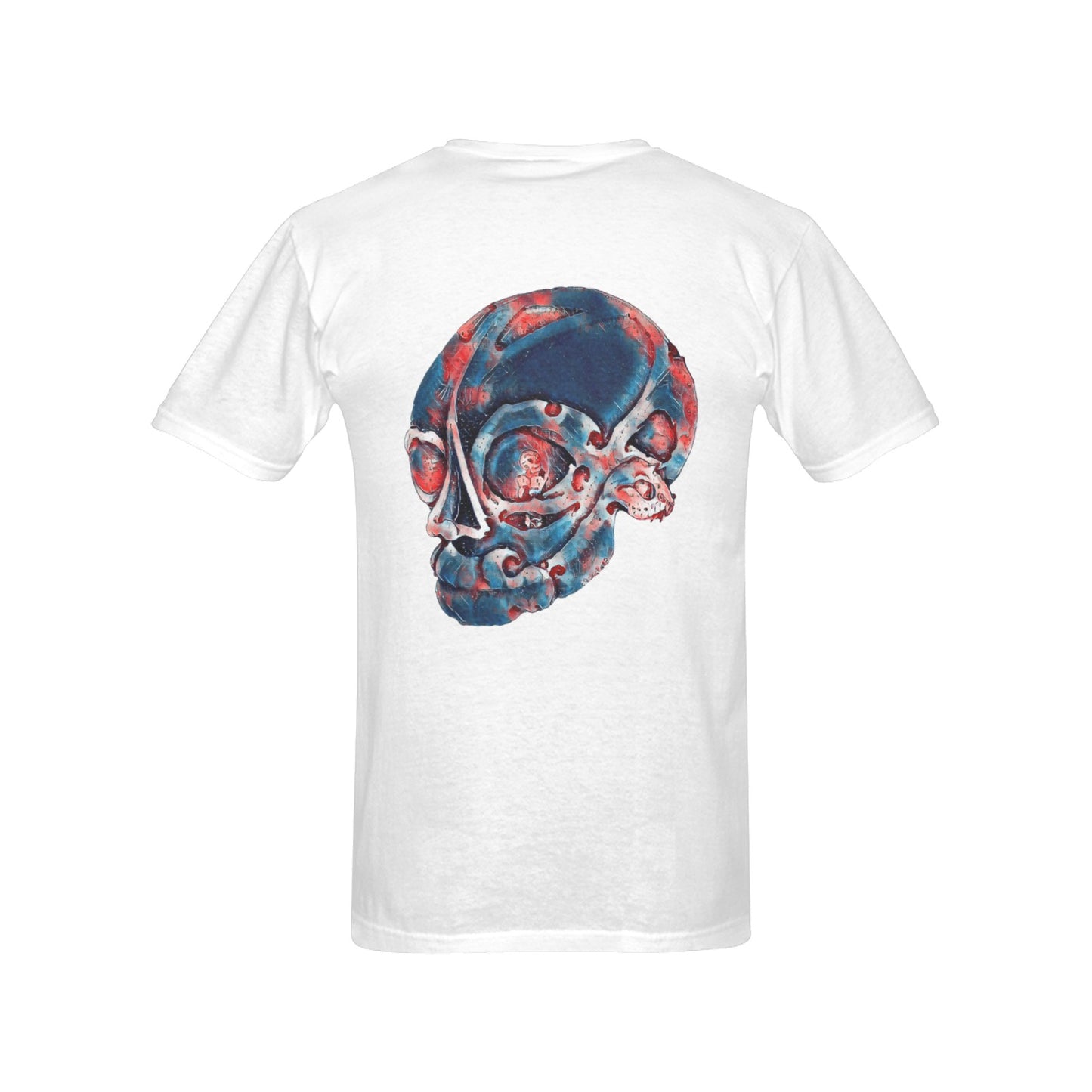 4th of July Cyborg Beauty T shirt WHITE Classic Men's T-shirt (USA Size)