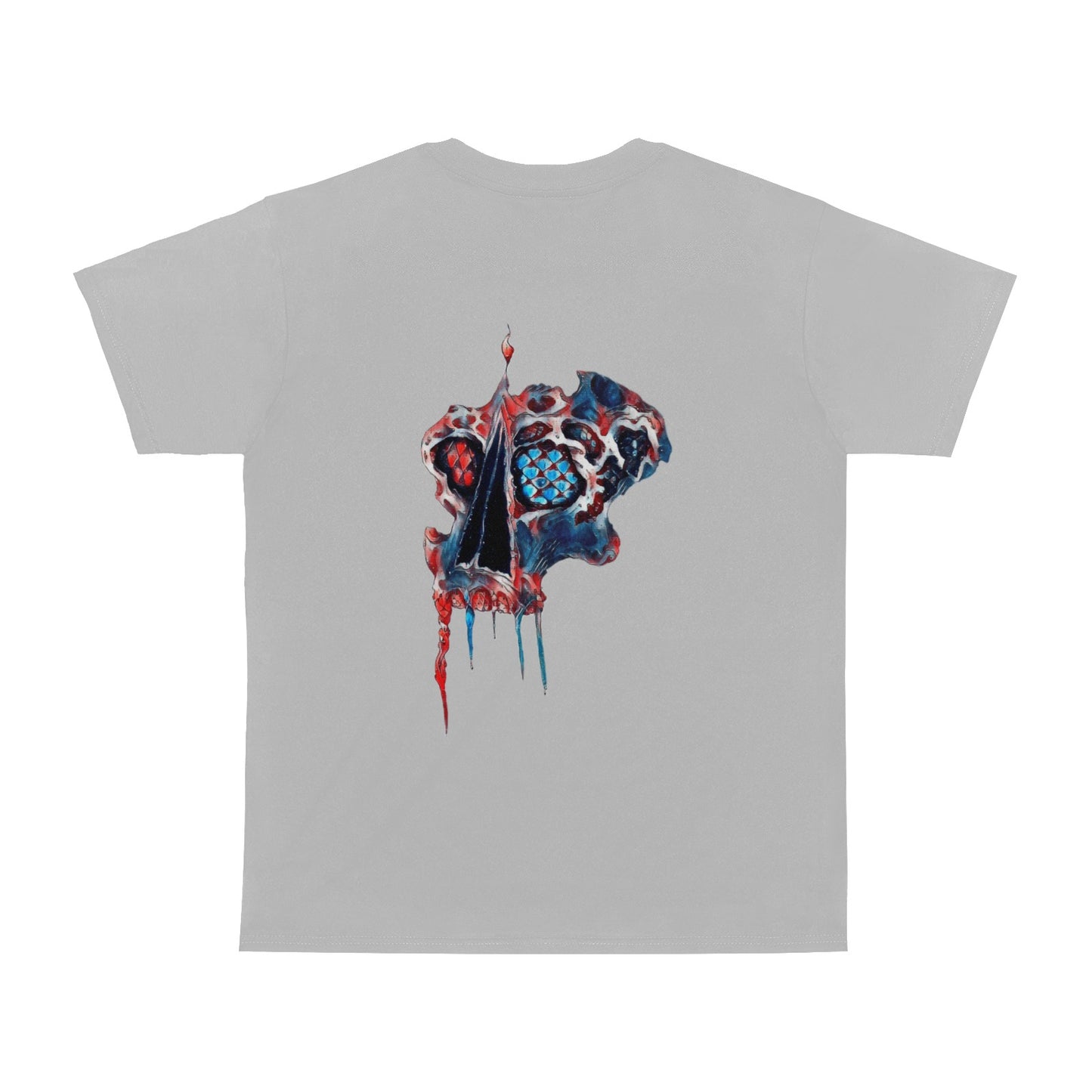 4th of July Scaled Skull T shirt GRAY Classic Men's T-shirt (USA Size)
