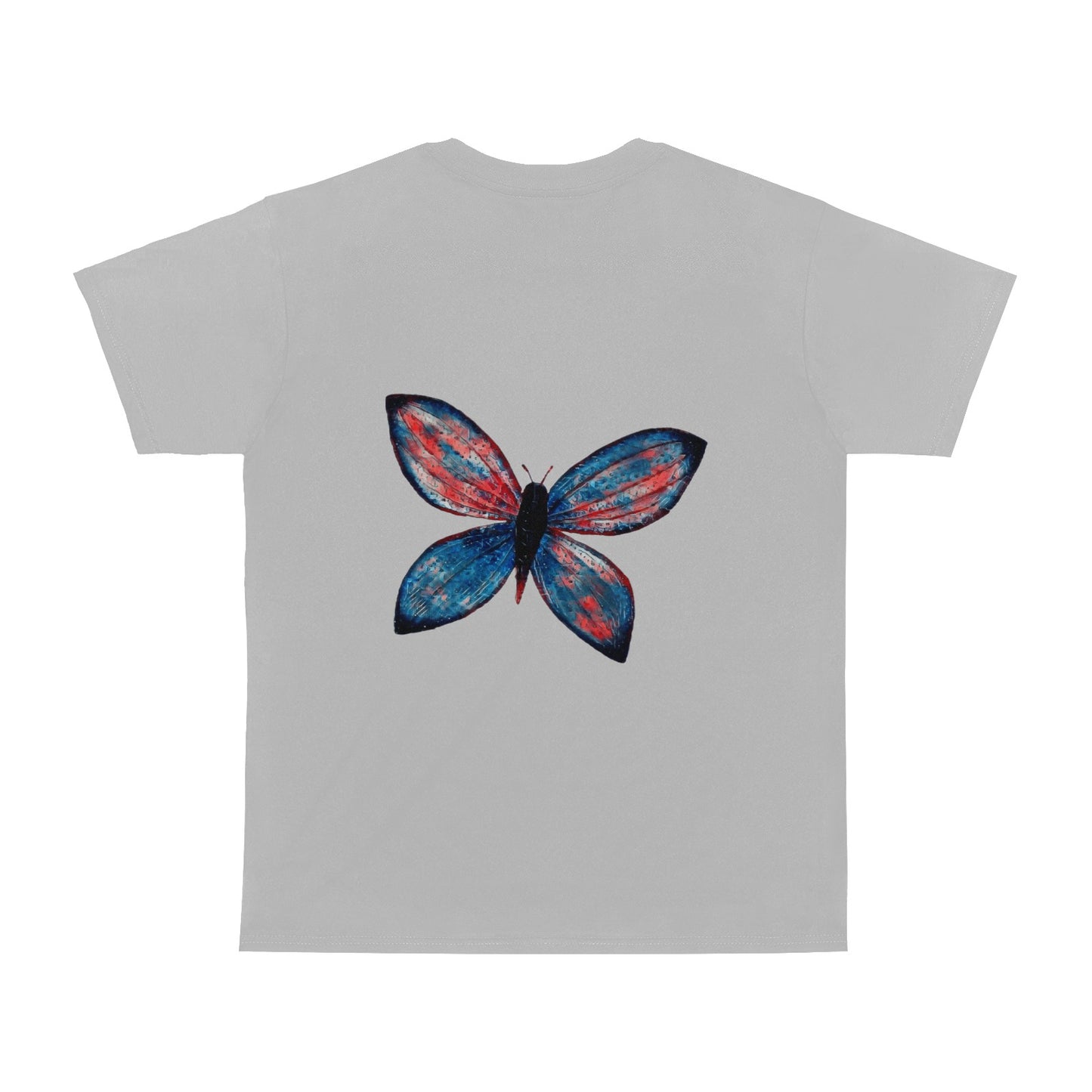 4th of July Blue Butterfly T shirt GRAY Classic Men's T-shirt (USA Size)