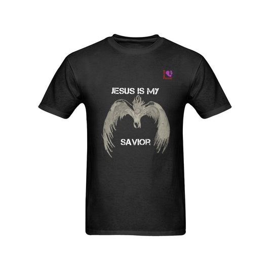 Jesus is my Savior-Black Men's T-shirt(USA Size)