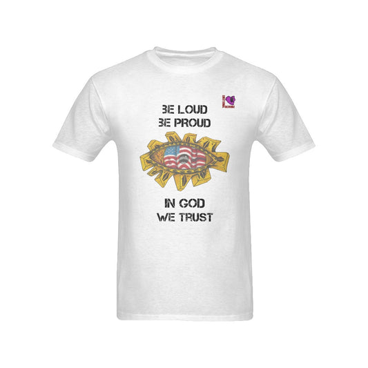 BE Loud Be Proud-White  Men's T-shirt(USA Size)