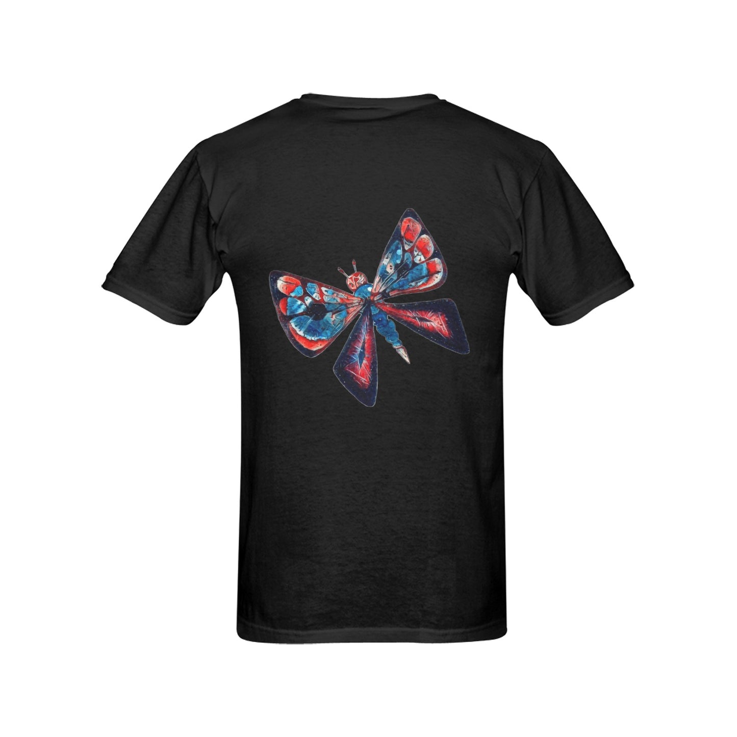 4th of July Eyeball Butterfly T shirt Black Classic Men's T-shirt (USA Size)