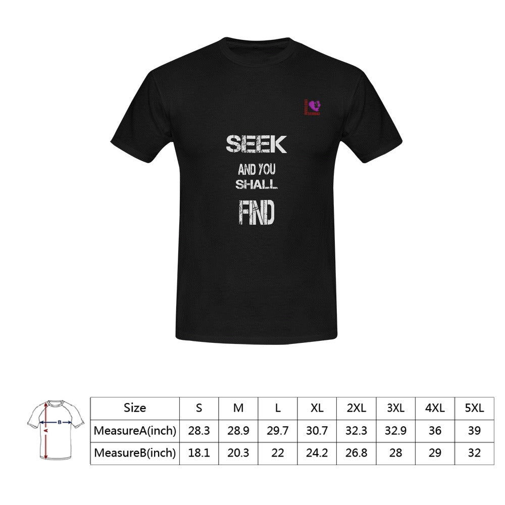 Seek and you shall find-Black Men's T-shirt(USA Size)