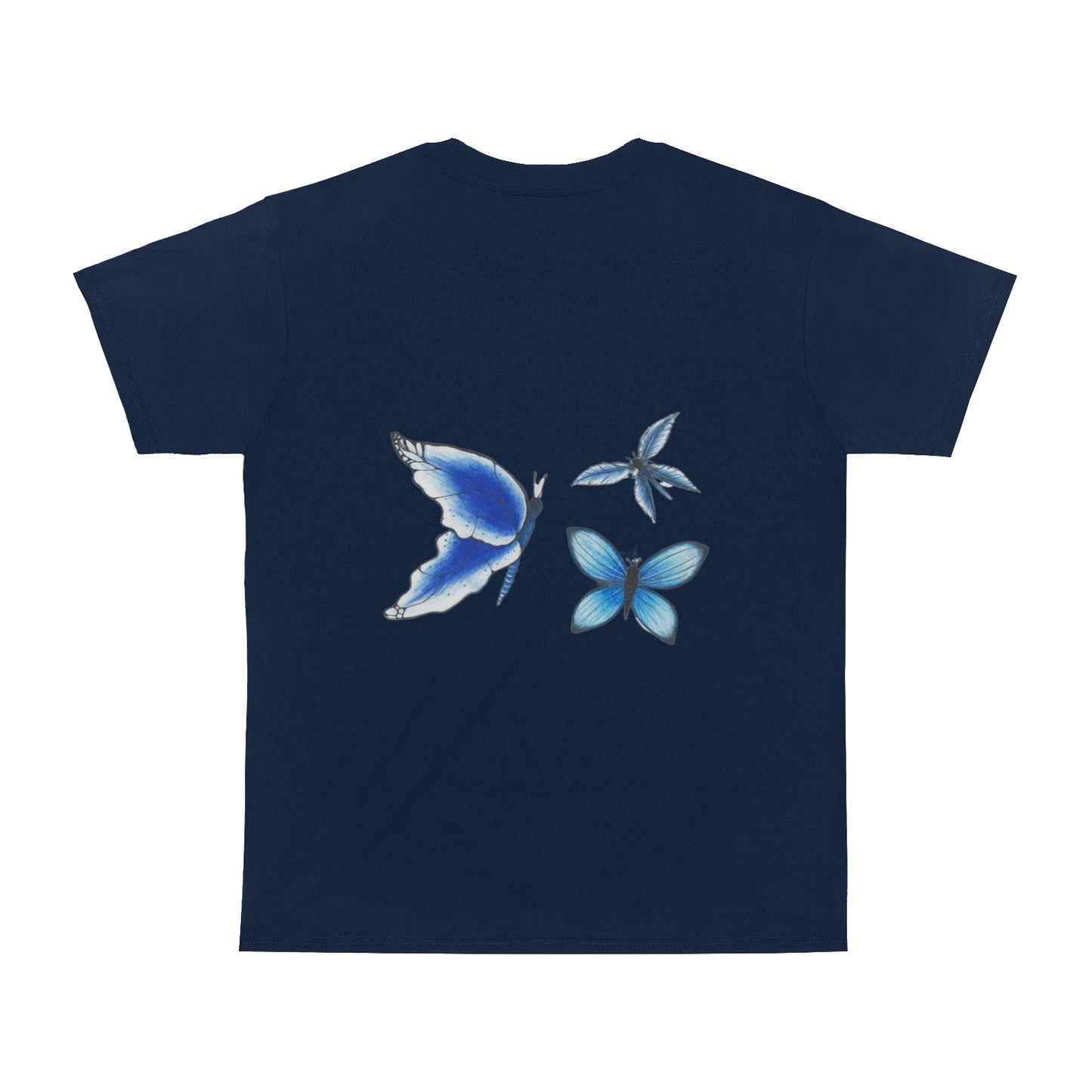 Blue Butterflies Original Design T shirt Classic Men's T-shirt (USA Size)