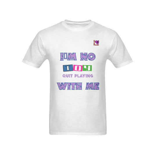 IM NO TOY-WHITE Men's T-shirt(USA Size)
