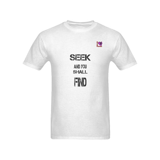 Seek and you shall find-White Men's T-shirt(USA Size)