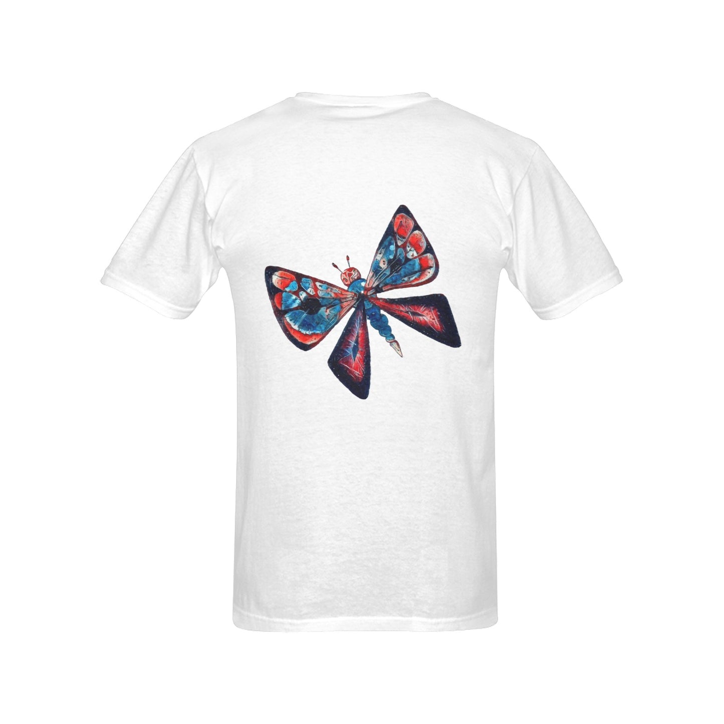 4th of July Eyeball Butterfly T shirt Blue Classic Men's T-shirt (USA Size)
