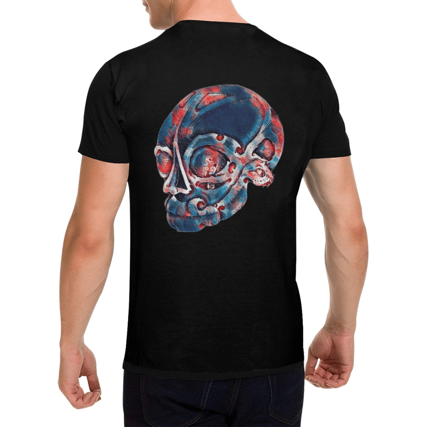 4th of July Cyborg Beauty T shirt BLACK Classic Men's T-shirt (USA Size)