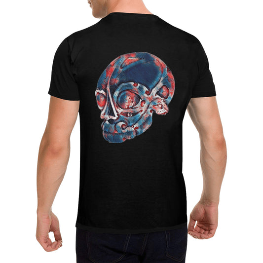 4th of July Cyborg Beauty T shirt BLACK Classic Men's T-shirt (USA Size)
