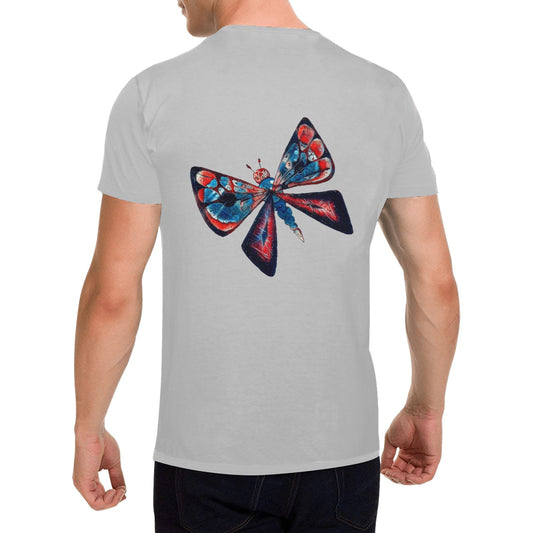 4th of July Eyeball Butterfly T shirt GRAY Classic Men's T-shirt (USA Size)