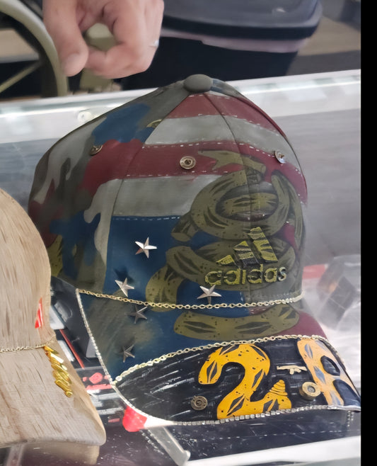 Custom “2A Camo” Hat — Hand-Painted, Patriotic, One-of-a-Kind